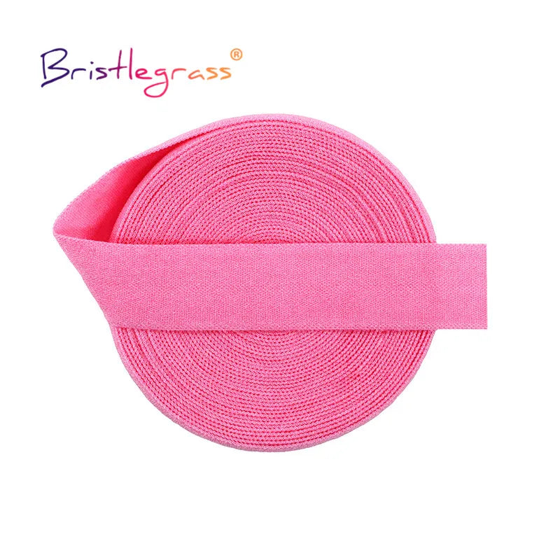 BRISTLEGRASS 2 5 10 Yard 5/8" 15mm Einfarbig Matt Nicht Glänzend Falzgummi FOE Spandex Band Stirnband Unterwäsche Kleid Nähen Borte
