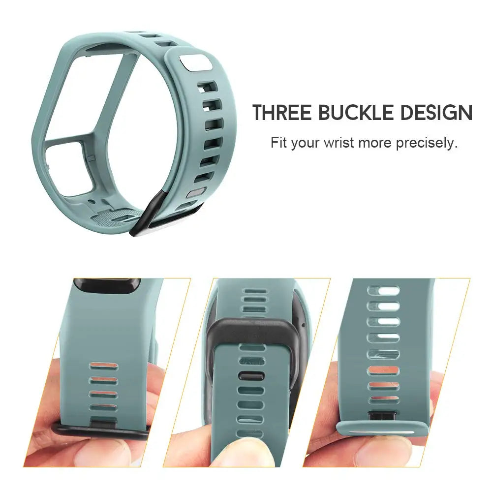 ANBEST Silikonarmband für TomTom Runner 2/3 Spark/3 Armband Sportuhr für TomTom Uhrenarmband Hochwertiges Uhrenarmband