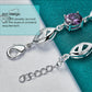 DOTEFFIL 925 Sterling Silber Lila Große AAA Zirkon Armbandkette für Damen Schmuck Verlobung Party Weihnachtsgeschenk