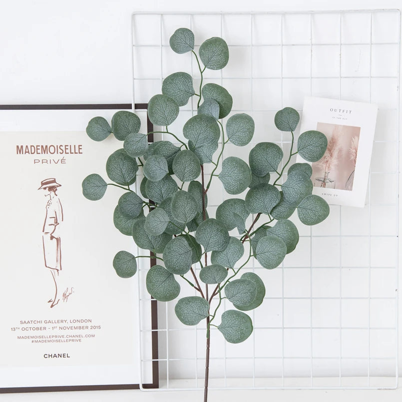 Künstliche Pflanzen Eukalyptusblätter Ranke Weihnachtsdekoration Vase für Zuhause Hochzeit Garten Rosenbogen Scrapbooking Künstliche Blumen