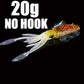 SUNMILE Angel-Gummiköder Tintenfisch 20g/60g/80g/100g/120g/150g Leuchtend/UV-Tintenfisch-Jig Angelköder für Meeresangeln Wobbler Köder