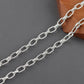 YEGUI C257, DIY-Kette, 18 Karat vergoldet, Kupfer, rhodiniert, Anhänger, Schmuckzubehör, Schmuckherstellung, DIY-Armbandkette, 1m/Los