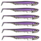 Dr.Fish 5/6 Stück Angelköder Weichplastik Silikonköder Paddelschwanz Shad Wurm Swimbait Süßwasser Barsch Forelle 70mm 80mm 100mm