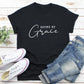 Saved By Grace 100% Baumwolle T-Shirt Damen Religiöses Christliches Bibel Top T-Shirt Lässig Jesus Religion Glaube T-Shirt Camiseta