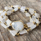 Hana Wrap Bracelet/Necklace in Moonstone - Chunky Stone