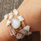 Hana Wrap Bracelet/Necklace in Moonstone - Chunky Stone