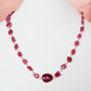 Hana Wrap Bracelet/Necklace in Ruby - Chunky Stone