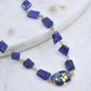 Hana Wrap Bracelet/Necklace in Blue Mojave Copper Turquoise - Chunky Stone