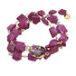 Hana Wrap Bracelet/Necklace in Red Mojave Copper Turquoise - Chunky Stone