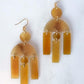 Hoang Hau Buffalo Horn Chandelier Statement Earrings