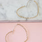 Wrapped Around the Heart Earring in Silver with Gold Wrap