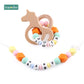 Bopoobo 10 Stück Silikonperlen Baby-Beißring Runde Spiralperlen Lebensmittelqualität 15mm DIY Gewindebohrung BPA-freie Perlen Baby-Beißringe