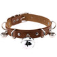 Big Bell Choker Collar For Women Girls Necklace  Metal Leather Chocker Goth Anime Cosplay Jewelry Accessories