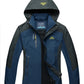 TRVLWEGO Camping Wanderjacke Herren Herbst Outdoor Sportmäntel Klettern Trekking Windbreaker Reise Wasserdichte Jacken Schwarz