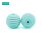 Bopoobo 10 Stück Silikonperlen Baby-Beißring Runde Spiralperlen Lebensmittelqualität 15mm DIY Gewindebohrung BPA-freie Perlen Baby-Beißringe