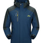 TRVLWEGO Camping Wanderjacke Herren Herbst Outdoor Sportmäntel Klettern Trekking Windbreaker Reise Wasserdichte Jacken Schwarz