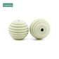 Bopoobo 10 Stück Silikonperlen Baby-Beißring Runde Spiralperlen Lebensmittelqualität 15mm DIY Gewindebohrung BPA-freie Perlen Baby-Beißringe