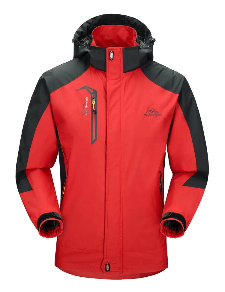 TRVLWEGO Camping Wanderjacke Herren Herbst Outdoor Sportmäntel Klettern Trekking Windbreaker Reise Wasserdichte Jacken Schwarz