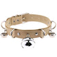 Big Bell Choker Collar For Women Girls Necklace  Metal Leather Chocker Goth Anime Cosplay Jewelry Accessories