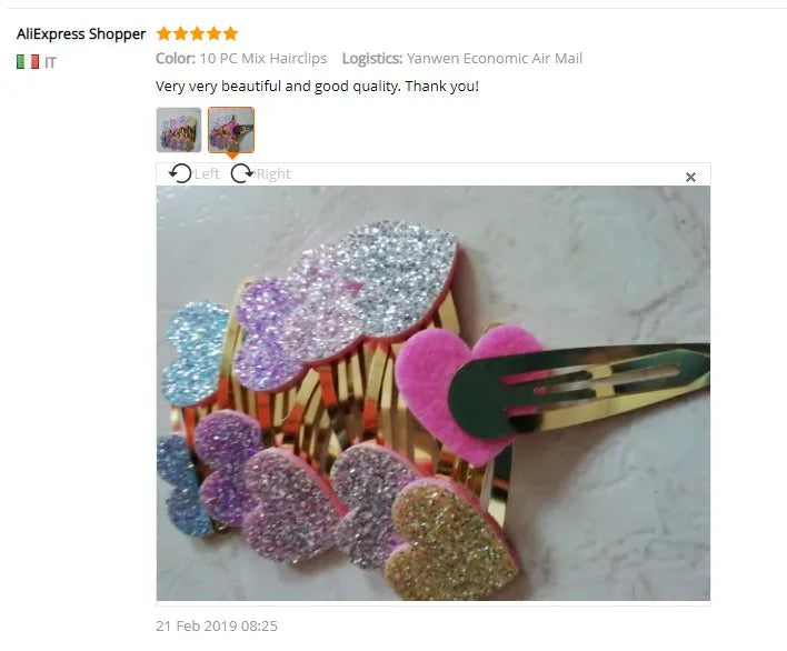 10 Stück/Los Kleine Mädchen-Haarspangen Glitzernde Herzchen Geburtstagsgeschenk Baby Mädchen Haar-Accessoires Kinder Haarspange für Kinder