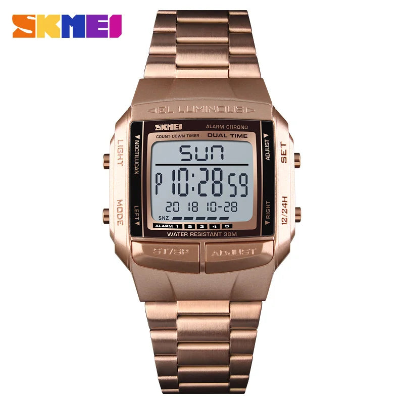 aleSKMEI Military Sports Watches Electronic Mens Watches Top Brand Luxury M Clock Waterproof LED Digital Watch Relogio Masculino