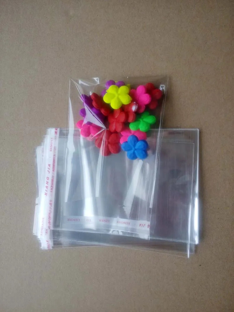 1000 Stück 4x6cm durchsichtige, wiederverschließbare Cellophan-/BOPP-/Polybeutel, transparente OPP-Beutel, Plastiktüten mit selbstklebendem Verschluss für Schmuck