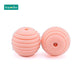 Bopoobo 10 Stück Silikonperlen Baby-Beißring Runde Spiralperlen Lebensmittelqualität 15mm DIY Gewindebohrung BPA-freie Perlen Baby-Beißringe