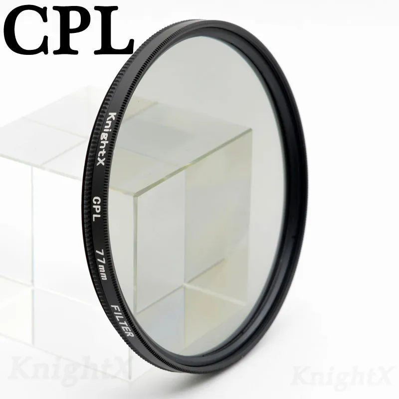 KnightX CPL Polfilter ND UV 49 52MM 55MM 58MM 67MM Kameraobjektivfilter für Canon EOS Sony Nikon 400D DSLR D5100 700D D5300 1300D