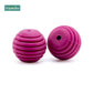 Bopoobo 10 Stück Silikonperlen Baby-Beißring Runde Spiralperlen Lebensmittelqualität 15mm DIY Gewindebohrung BPA-freie Perlen Baby-Beißringe