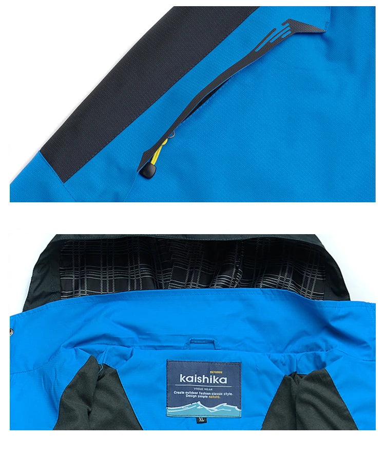 TRVLWEGO Camping Wanderjacke Herren Herbst Outdoor Sportmäntel Klettern Trekking Windbreaker Reise Wasserdichte Jacken Schwarz