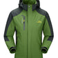 TRVLWEGO Camping Wanderjacke Herren Herbst Outdoor Sportmäntel Klettern Trekking Windbreaker Reise Wasserdichte Jacken Schwarz