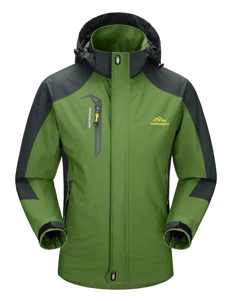 TRVLWEGO Camping Wanderjacke Herren Herbst Outdoor Sportmäntel Klettern Trekking Windbreaker Reise Wasserdichte Jacken Schwarz