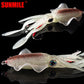 SUNMILE Angel-Gummiköder Tintenfisch 20g/60g/80g/100g/120g/150g Leuchtend/UV-Tintenfisch-Jig Angelköder für Meeresangeln Wobbler Köder