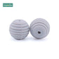 Bopoobo 10 Stück Silikonperlen Baby-Beißring Runde Spiralperlen Lebensmittelqualität 15mm DIY Gewindebohrung BPA-freie Perlen Baby-Beißringe