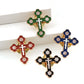 Emaille-Broschen Anstecknadeln Kruzifix Heiliger Christus Metallabzeichen Kreuz-Reversnadeln für Kleidung Vintage-Boutonnière Kragen Schmuck