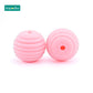 Bopoobo 10 Stück Silikonperlen Baby-Beißring Runde Spiralperlen Lebensmittelqualität 15mm DIY Gewindebohrung BPA-freie Perlen Baby-Beißringe