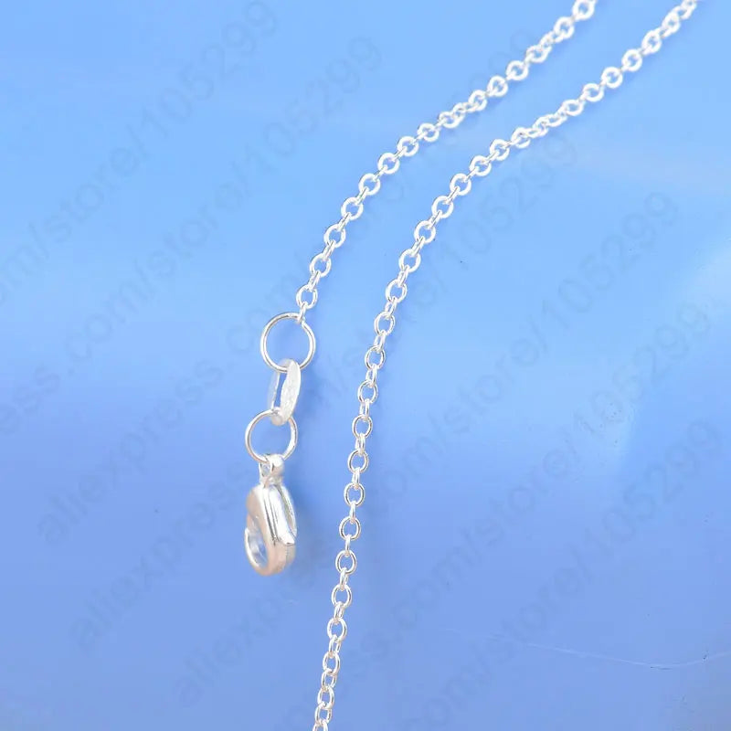 Neueste Musterbestellung 20 Stück, 20 Designs, 18 Zoll Echte 925 Sterling Silber Schmuck Halsketten-Sets mit Gliederketten und Karabinerverschlüssen