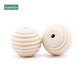 Bopoobo 10 Stück Silikonperlen Baby-Beißring Runde Spiralperlen Lebensmittelqualität 15mm DIY Gewindebohrung BPA-freie Perlen Baby-Beißringe