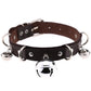 Big Bell Choker Collar For Women Girls Necklace  Metal Leather Chocker Goth Anime Cosplay Jewelry Accessories