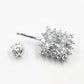 Bauchpiercing aus 925er Sterlingsilber, quadratischer Zirkonia, modischer Bauchnabel-Piercingschmuck