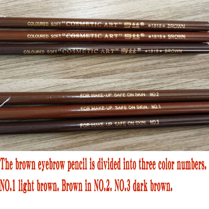 10pcs Eyebrow Pencil Women Makeup Tint Waterproof Hensi Cheap Pencil Black Brown Available Natural Beauty Cosmetics Wholesale