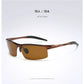 AORON Polarisierte Herren-Sonnenbrille für Autofahrer, Aluminium-Magnesium-Rahmen, Sport-Sonnenbrille, Fahrer-Retro-Brille, UV400, Blendschutz