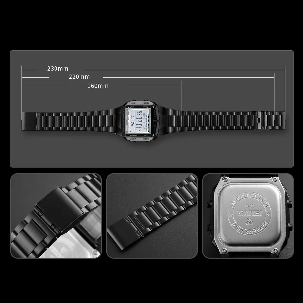 aleSKMEI Military Sports Watches Electronic Mens Watches Top Brand Luxury M Clock Waterproof LED Digital Watch Relogio Masculino