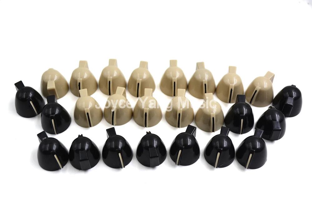 Niko 30pcs Black/Cream Chicken Head Electric Guitar Effect Pedal Knobs Guitar Amplfier Control Knobs