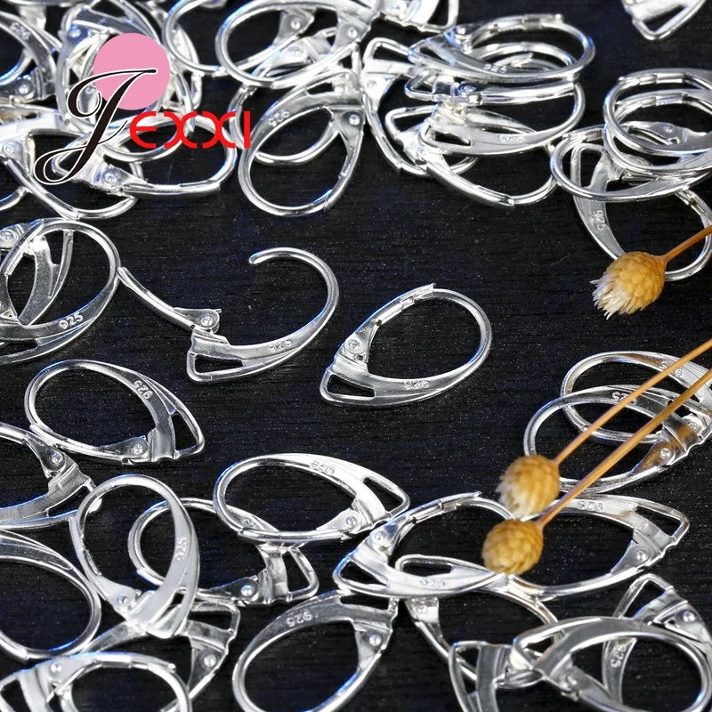 100 Stücke/Charge 925 Sterling Silber Haken Ohrdraht Ohrringe Zubehör DIY Ohrring Schneller Versand