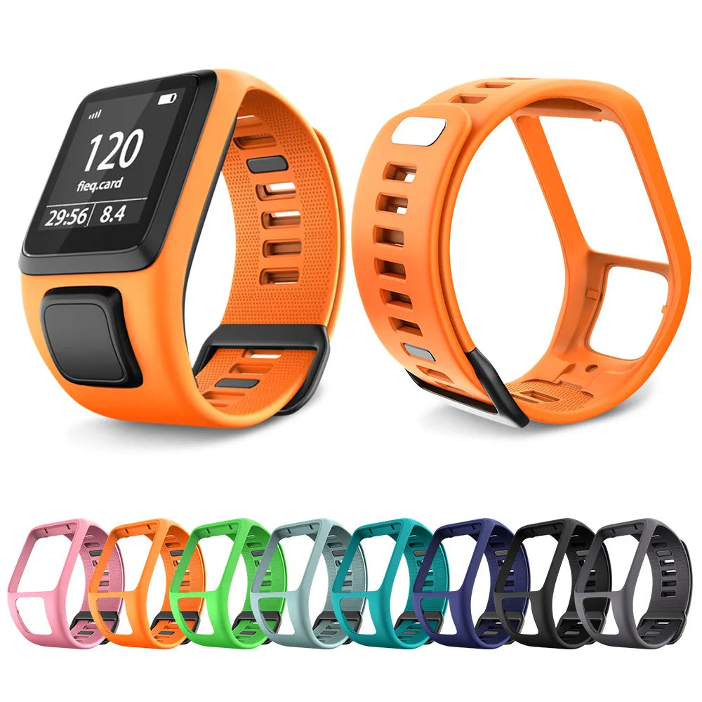 ANBEST Silikonarmband für TomTom Runner 2/3 Spark/3 Armband Sportuhr für TomTom Uhrenarmband Hochwertiges Uhrenarmband