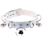 Big Bell Choker Collar For Women Girls Necklace  Metal Leather Chocker Goth Anime Cosplay Jewelry Accessories
