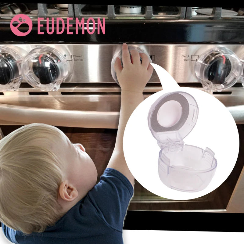EUDEMON Größere Babyschutzabdeckungen für Herdschalter, Kinderschalterabdeckung für Gasherde, Knopfschutzabdeckung, Babysicherungsschloss, Erdgas-Schalterabdeckung