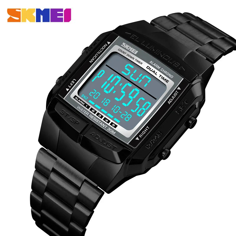 aleSKMEI Military Sports Watches Electronic Mens Watches Top Brand Luxury M Clock Waterproof LED Digital Watch Relogio Masculino