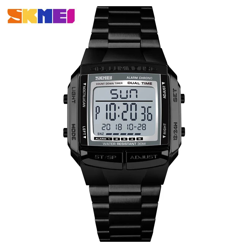 aleSKMEI Military Sports Watches Electronic Mens Watches Top Brand Luxury M Clock Waterproof LED Digital Watch Relogio Masculino